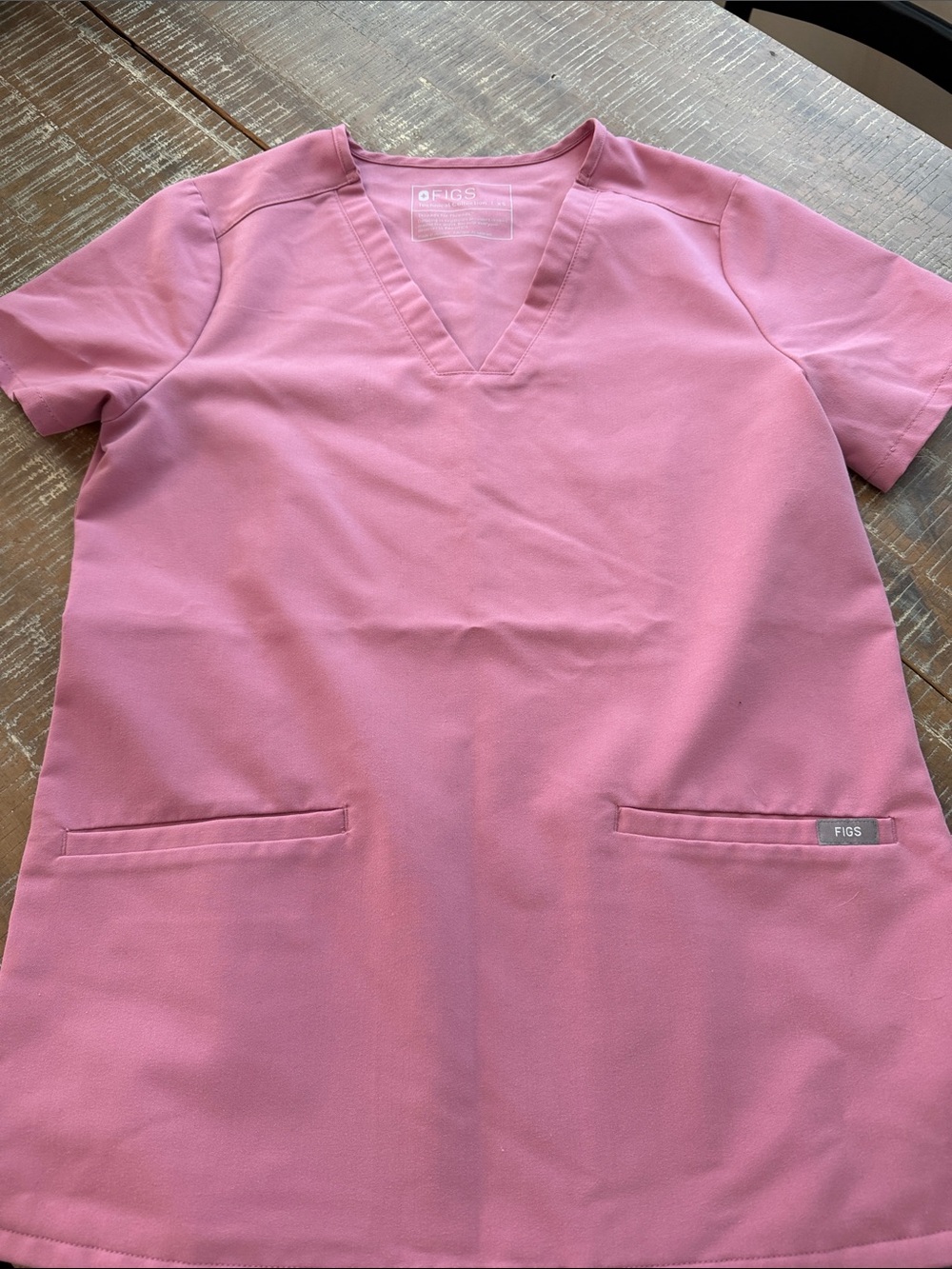 Figs Rose Pink V-Neck Medical Tunic